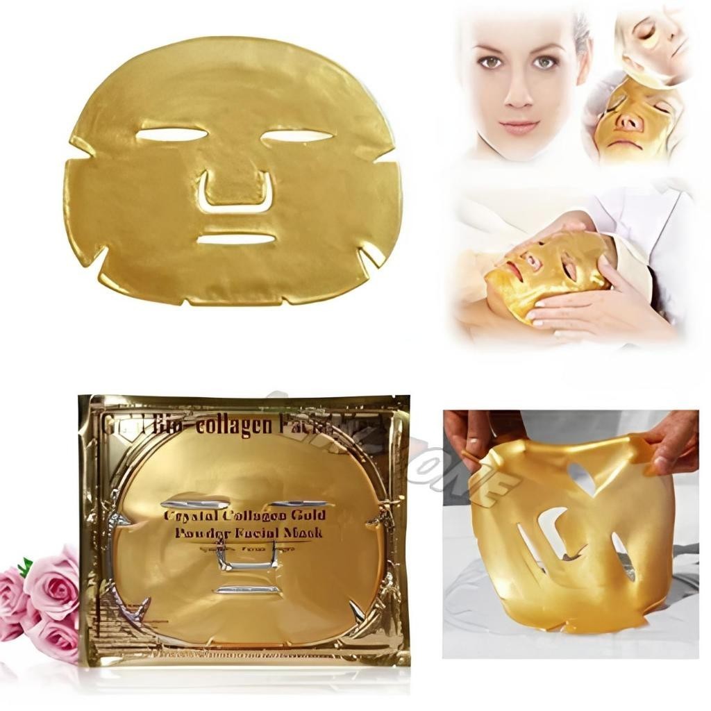 Máscara Gold Facial com Colágeno Skincare Hidratação e Renovação da Pele