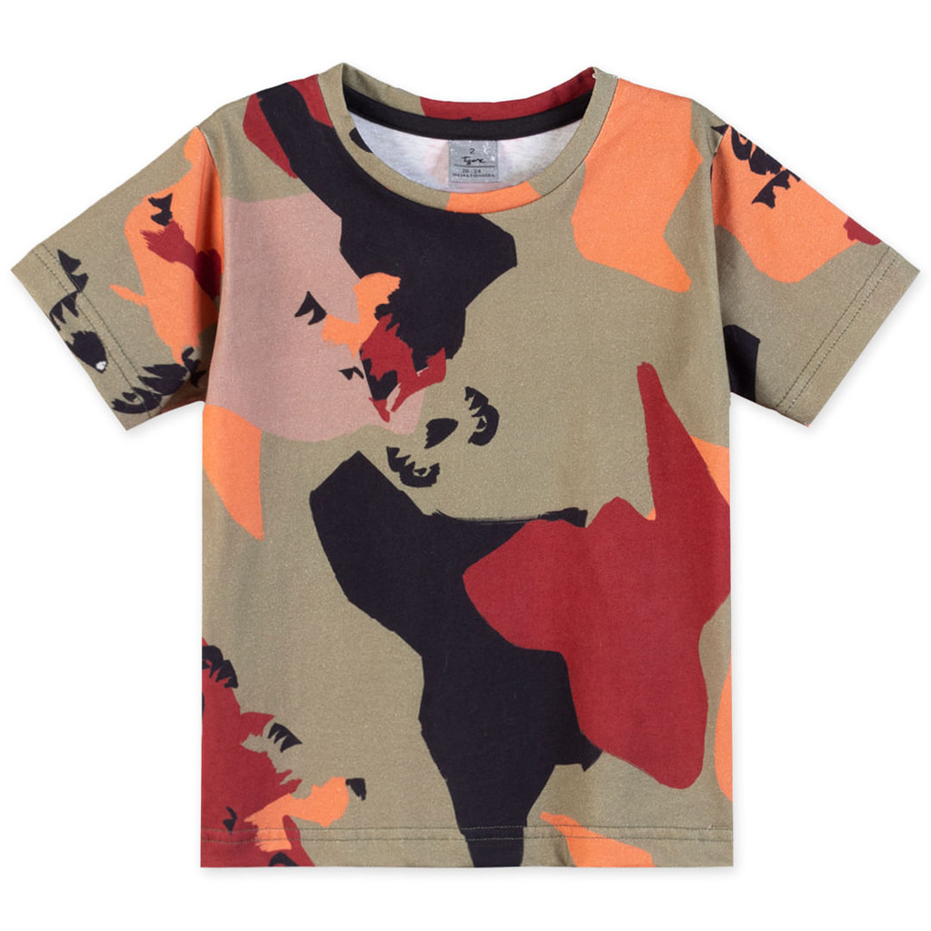 Camiseta Manga Curta Bebê Masculina Tigor T. Tigre em Oferta na Shopee