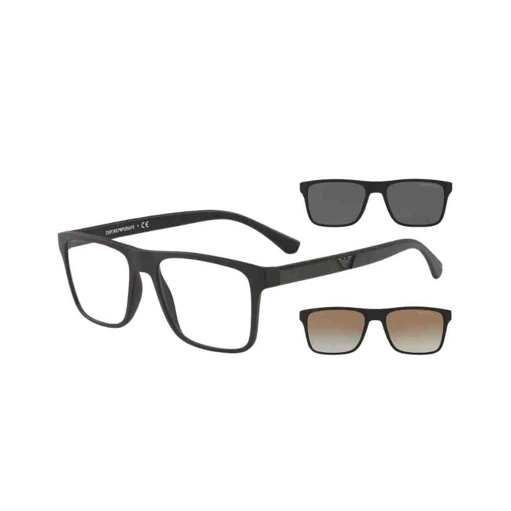 Óculos Emporio Armani Clip-On Preto 0EA4115 58531W54