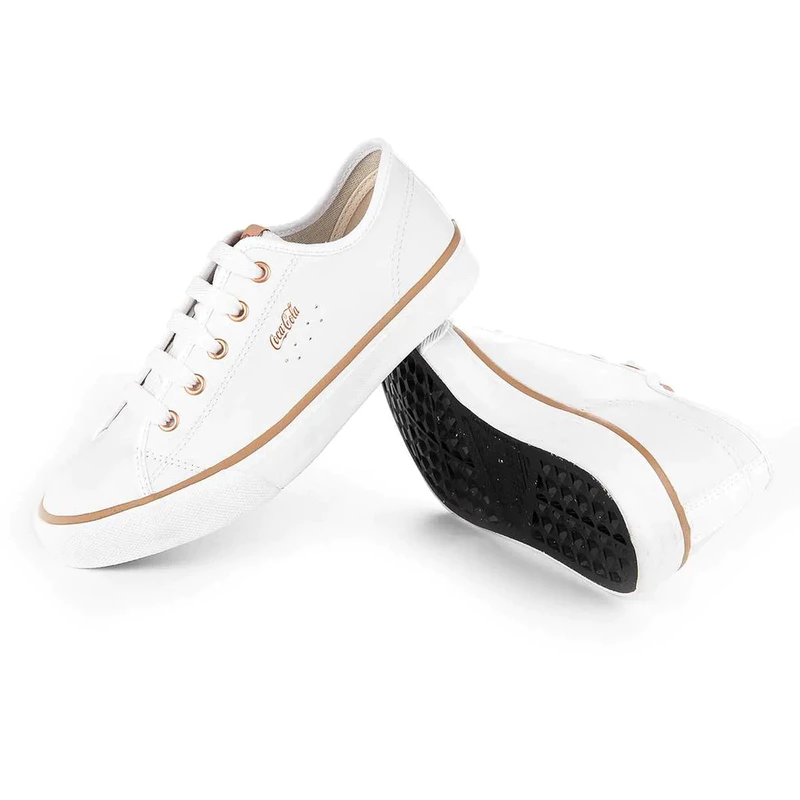 Tênis Feminino Coca Cola Stream Leather Casual Confortável de Couro — foto 3