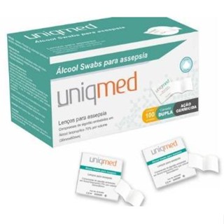 LENCO ALCOOL SWAB 70% ANTI-SEPTICO SACHE ESTERIL C/100 UNIQMED em Oferta na Shopee