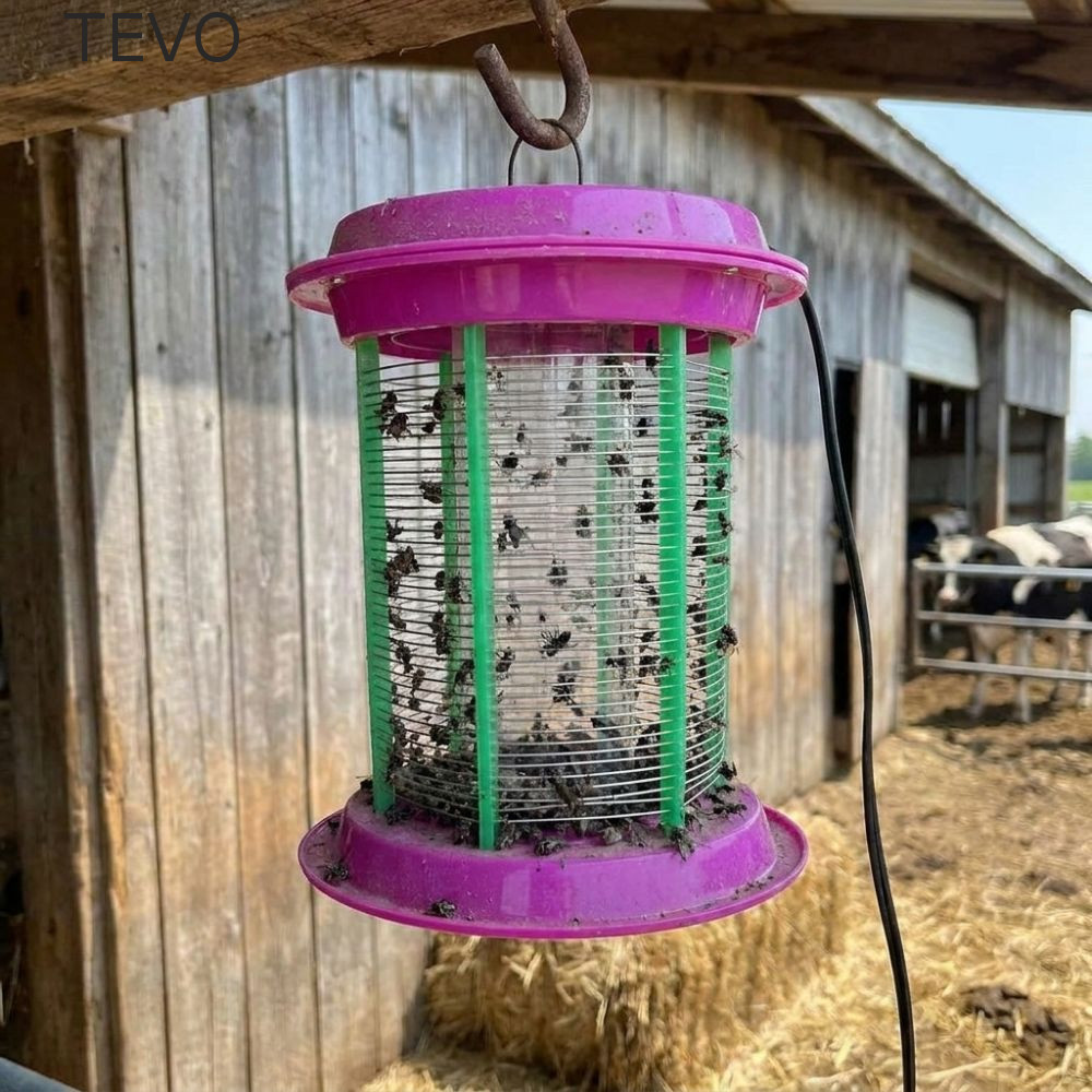 Armadilha De Mosquito Com Luz UV LED TEVO , Lâmpada Assassina De Mosquitos De Choque Elétrico Ultra Silenciosa Não Tóxic