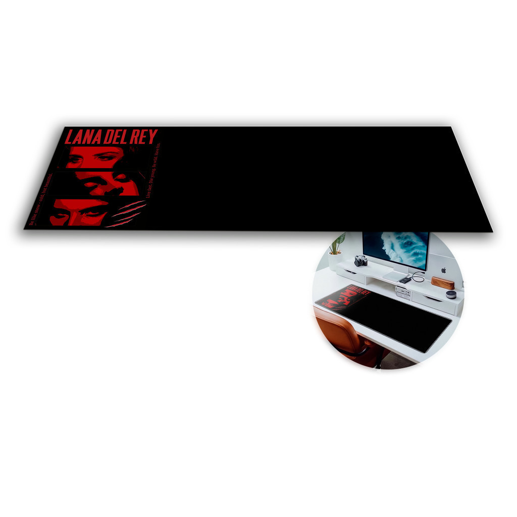 Mousepad Lana Del Rey 80x30 Gamer Antiderrapante Para Fãs Indie E Estilo Vintage Mouse Pad Grande RGB
