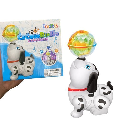 Cachorrinho Dançante Brinquedo Interativo Sensor Movimento Luz Som Diversão Crianças