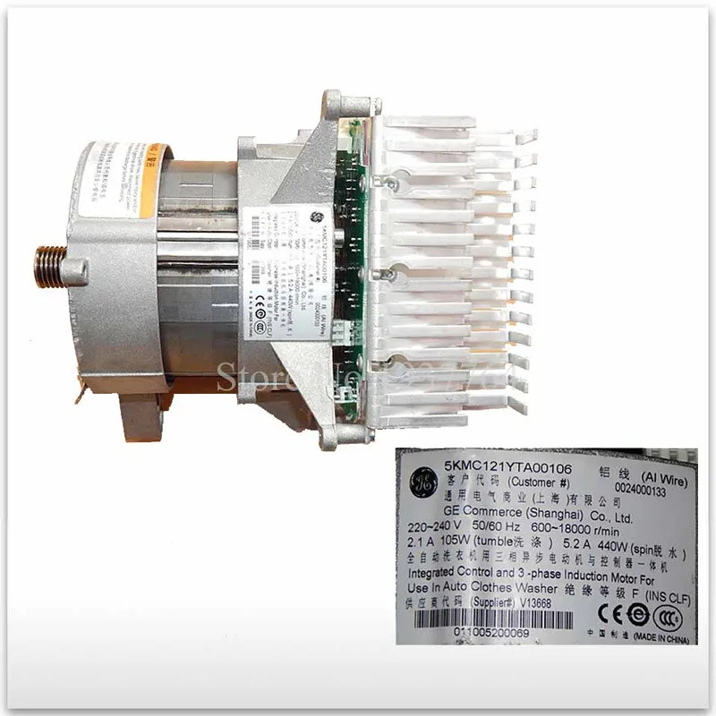 Usado Para Máquina De Lavar Roupa Placa De Computador 0024000133 + Conjunto De motor Elétrico 5KMC121YTA00106 Bom Funcio