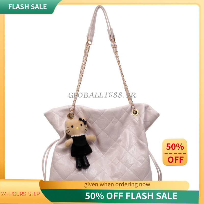 {ESTOQUE PRONTO} 2026 Novo Estilo Moda Commuter Textura Retro Bolsa de Grande Capacidade Bolsa de Ombro Feminina Bolsa d