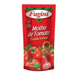 Molho de Tomate Fugini Tradicional Sachê 300g - Embalagem com 36 Unidades