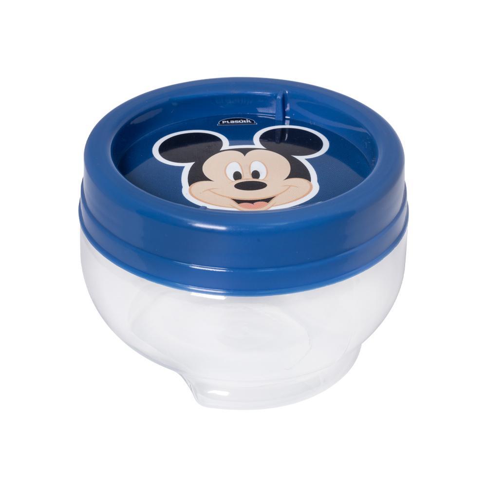 Organizador Mickey Azul Empilhável Gire e Trave Plasútil