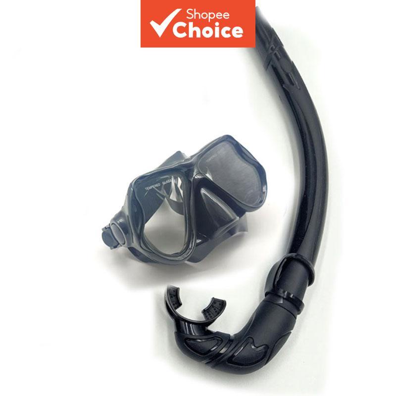 Conjunto De Máscara E Tubo De Silicone Para Snorkel , Equipamento De Mergulho Com Visão Ampla Líquido