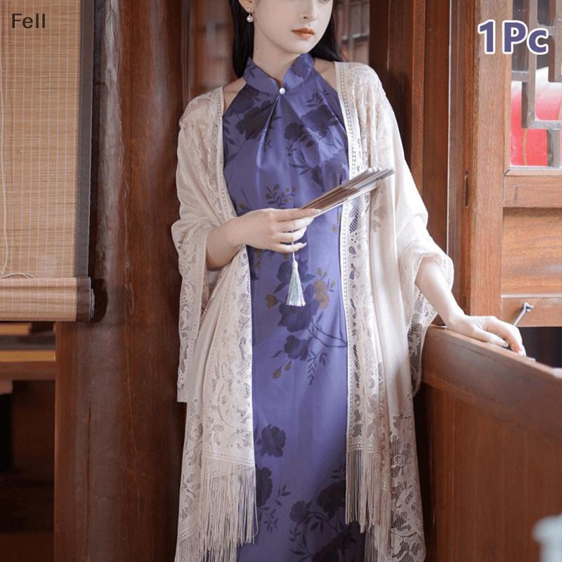 [Fel] Capas Mantos Poncho Renda Toalha De Praia Xale Feminino Ar Condicionado Verão Seaside Férias Lazer Capa Chinesa Ve