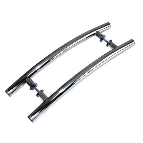 Puxador para Porta Duplo em Inox Belíssima Eco 70cm Geris Inox Polido