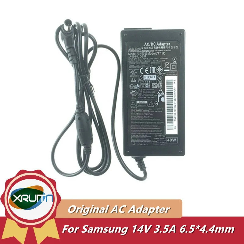 Carregador Adaptador AC Original A4914_DSM 14V 3.5A 49W Para Samsung Monitor LCD