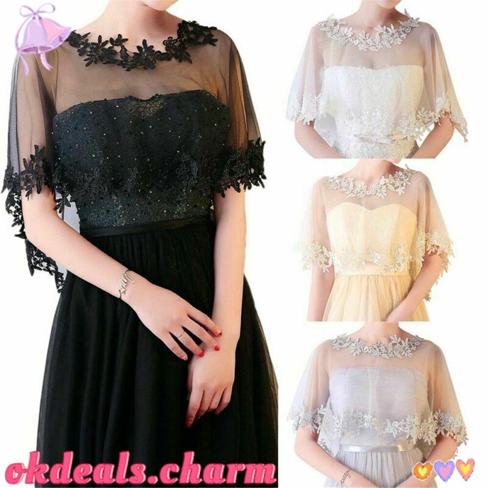 OKDEALS Xale De Renda , Capa Elegante De Casamento De Noiva , Moda Verão Festa Casual Vestido De Noite Feminino