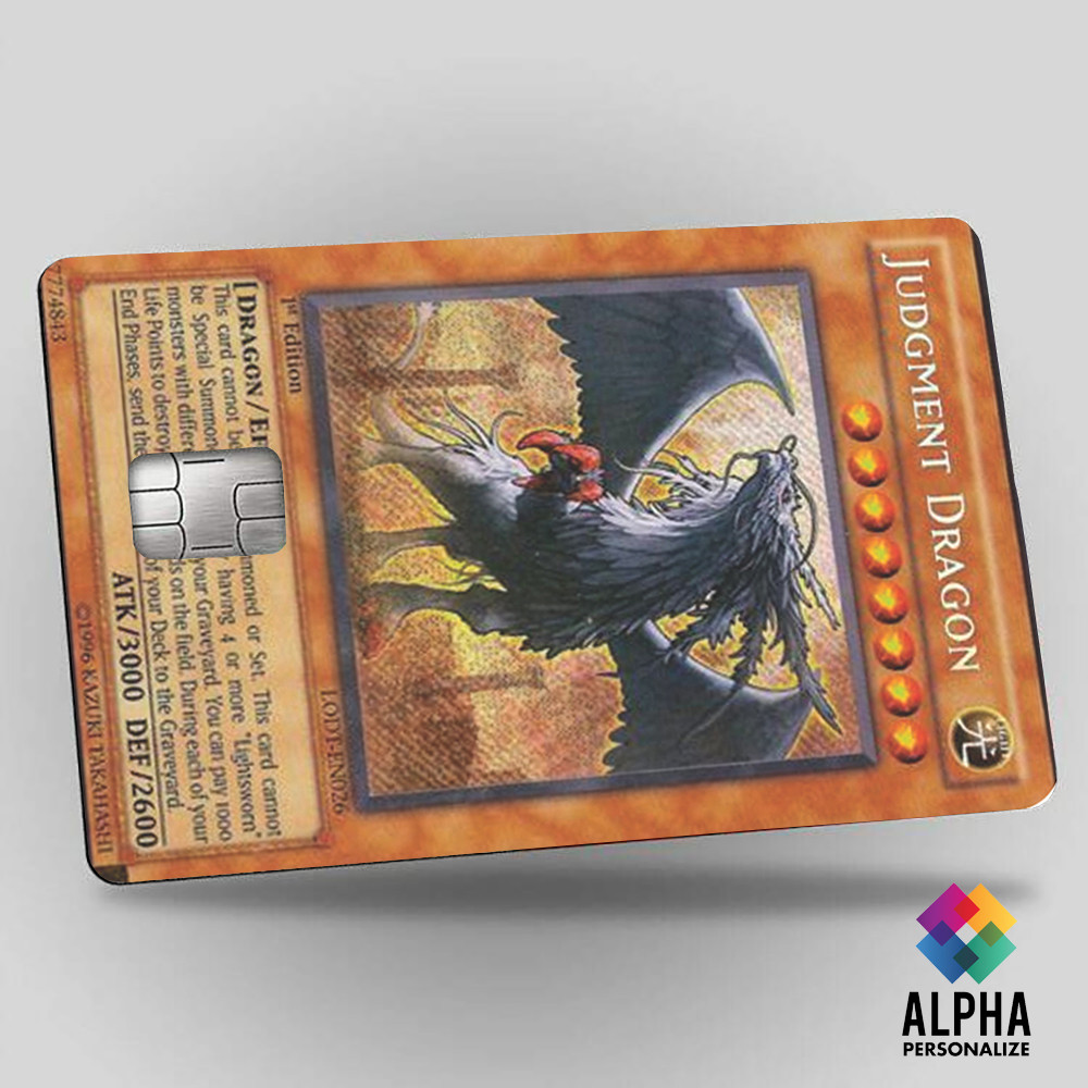 Adesivo Yu-Gi-Oh Judgment Dragon para cartão de crédito e débito