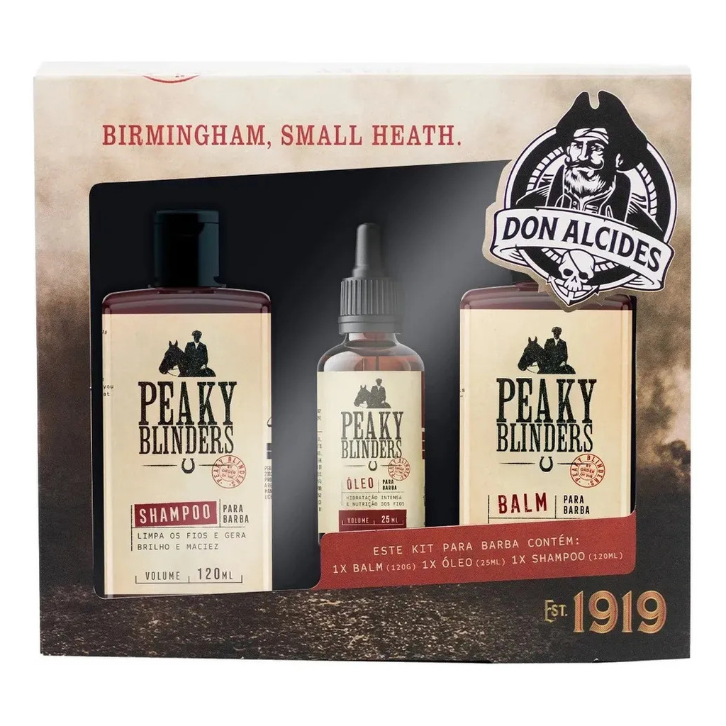 Kit Barba Presente Dia Dos Pais Don Alcides Peaky Blinders