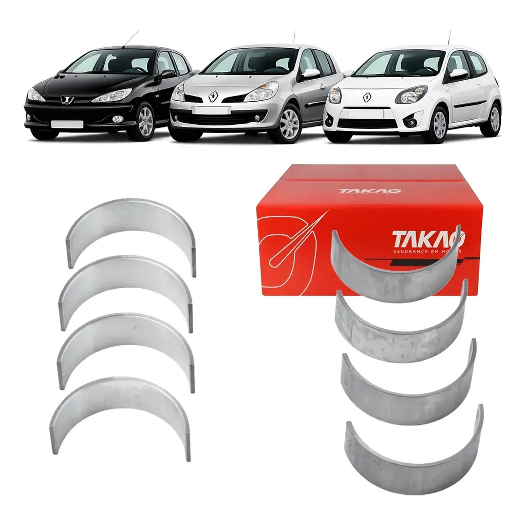 Imagem Jogo Bronzina Biela 0,50 206 Twingo Clio 1.0 8v 16v 99/18
