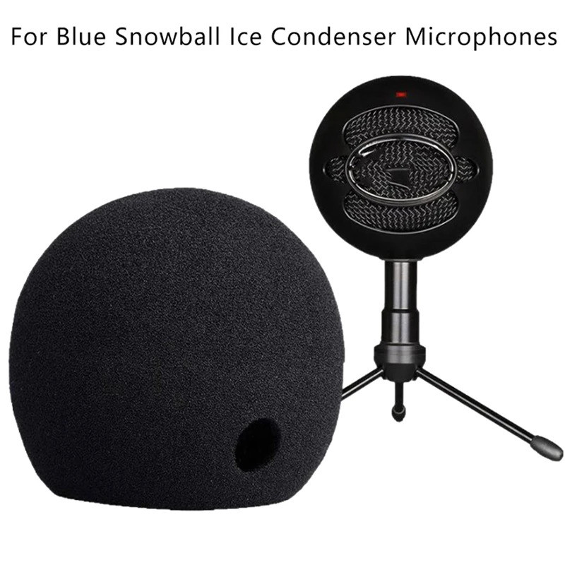 Capa de espuma para microfone compatível com Blue Snowball Ice, capa de filtro anti-pop compatível com Blue Snowball