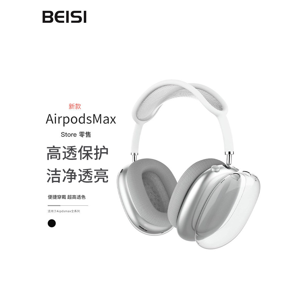 Beisi Adequado para Apple airpods max Capa protetora transparente Capa macia Alt