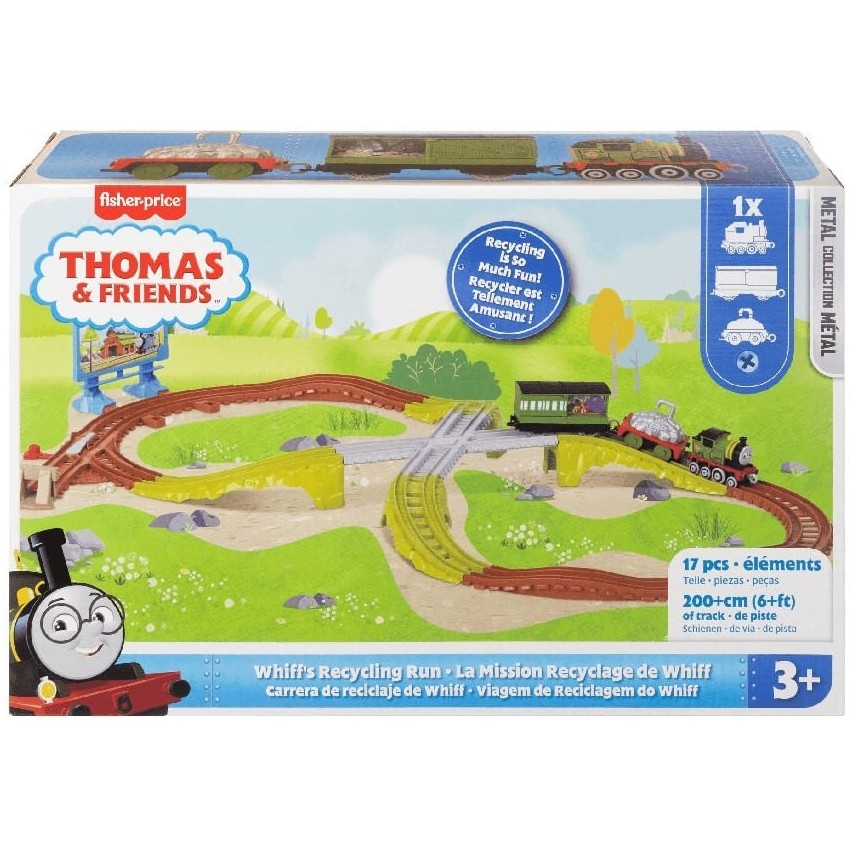 Pista Viagem de Reciclagem do Whiff - Thomas e Seus Amigos Push Along - Fisher Price - Mattel