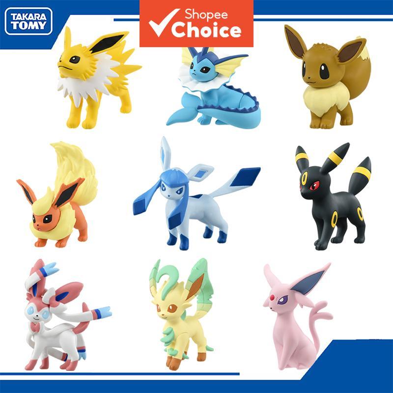 Figuras de Pokémon TOMY TOY - Pokémon, Eevee, Leafeon, Sylveon, Umbreon, Espeon, Flareon, Vaporeon, Jolteon, Glaceon,