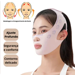 Faixa Modeladora Facial Lifting para Contorno do Rosto Queixo e Mandíbula Uso Diário