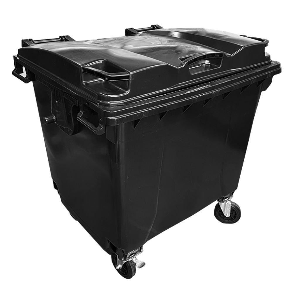 Container Lixo Preto 1000L Plástico Injetado Lar Plásticos