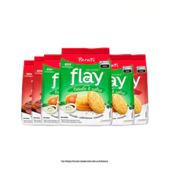Combo Flay Gourmet Cebola e Salsa 40g 3 unidades + Flay Gourmet Churrasco 40g 3 unidades