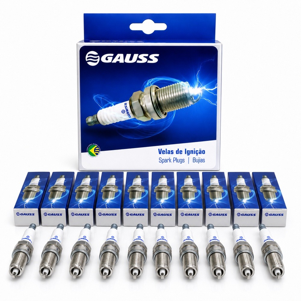 Kit 10 Velas de Ignição Biz Web Crypton Original Gauss
