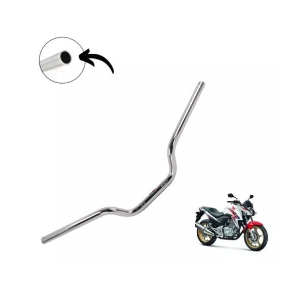 GUIDÃO/GUIDON CB TWISTER 250 - CROMADO (1,5MM)