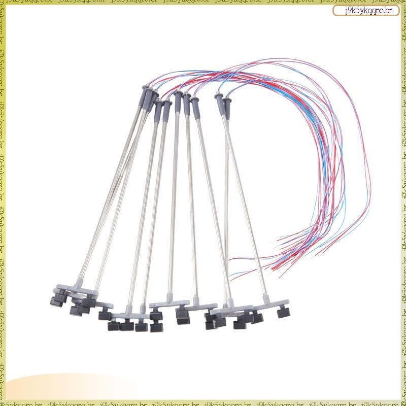 [Lan] 10 Unidades 2Led Lâmpada De Rua 1 : 100 Escala Ho Cenário De Luz Mini Poste Para Mesa De Areia Modelo 2