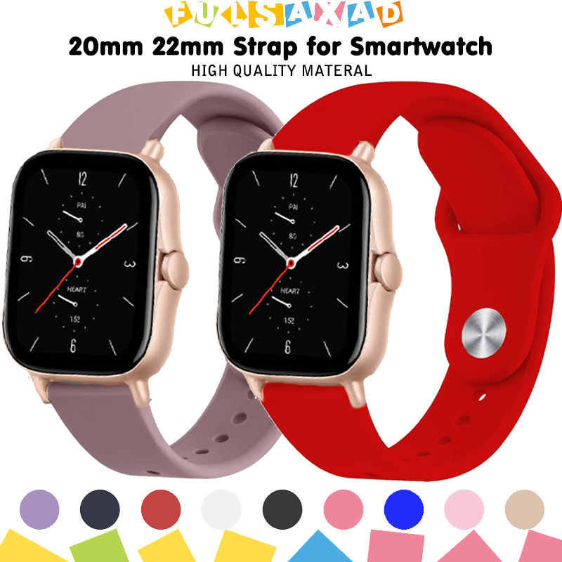 Pulseira De Strap Silicone 22 20mm Para Relógio Amazfit GTS 4/3/2/GTR 4 2 Mini/GTR/2e/Pro 47mm /Bip/U/3/Pro/Stratos/Lite