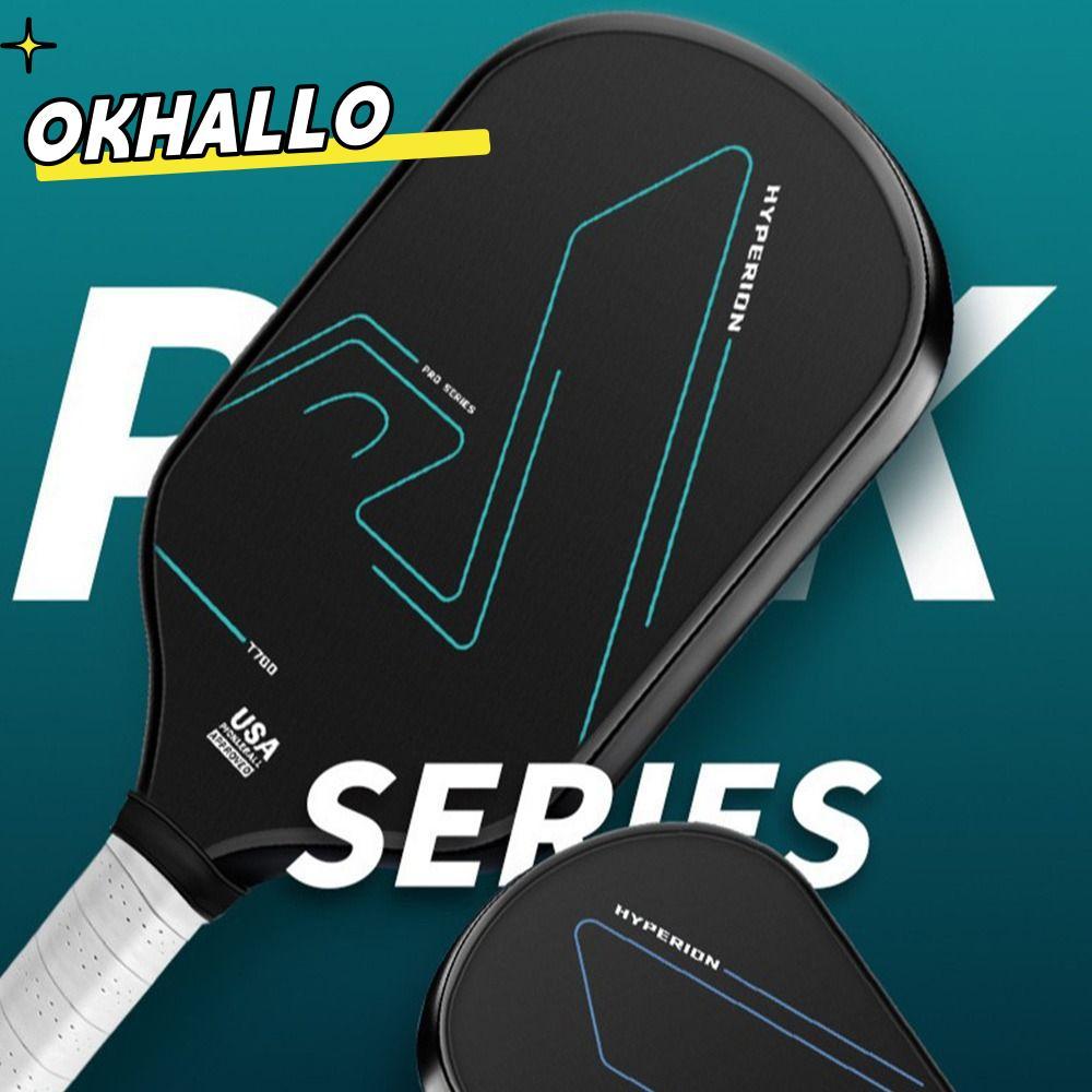 OKHALLO 1 Peça De Pás De Pickleball , Raquetes De Fibra De Carbono De Superfície Fosca , Confortáveis
