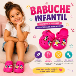 Sandalia Babuche Chinelo Infantil Unissex Menino Menina Confortável, leve e Macio