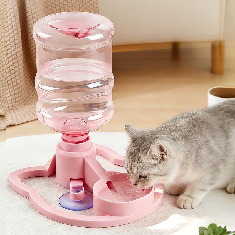 Bebedouro Automático Elevado para Gatos, Sem Filtro e Sem Energia Elétrica
