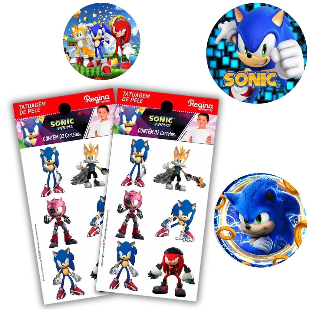 12~48 TATUAGEM DE PELE SONIC REGINA