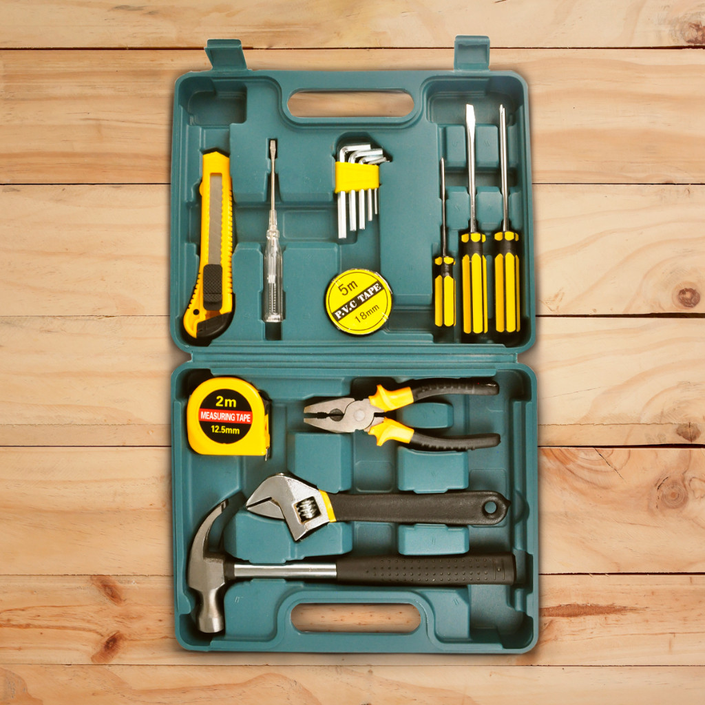 Kit de Ferramentas 16 Peças com Maleta e Itens Essenciais para Reparos em Oferta na Shopee