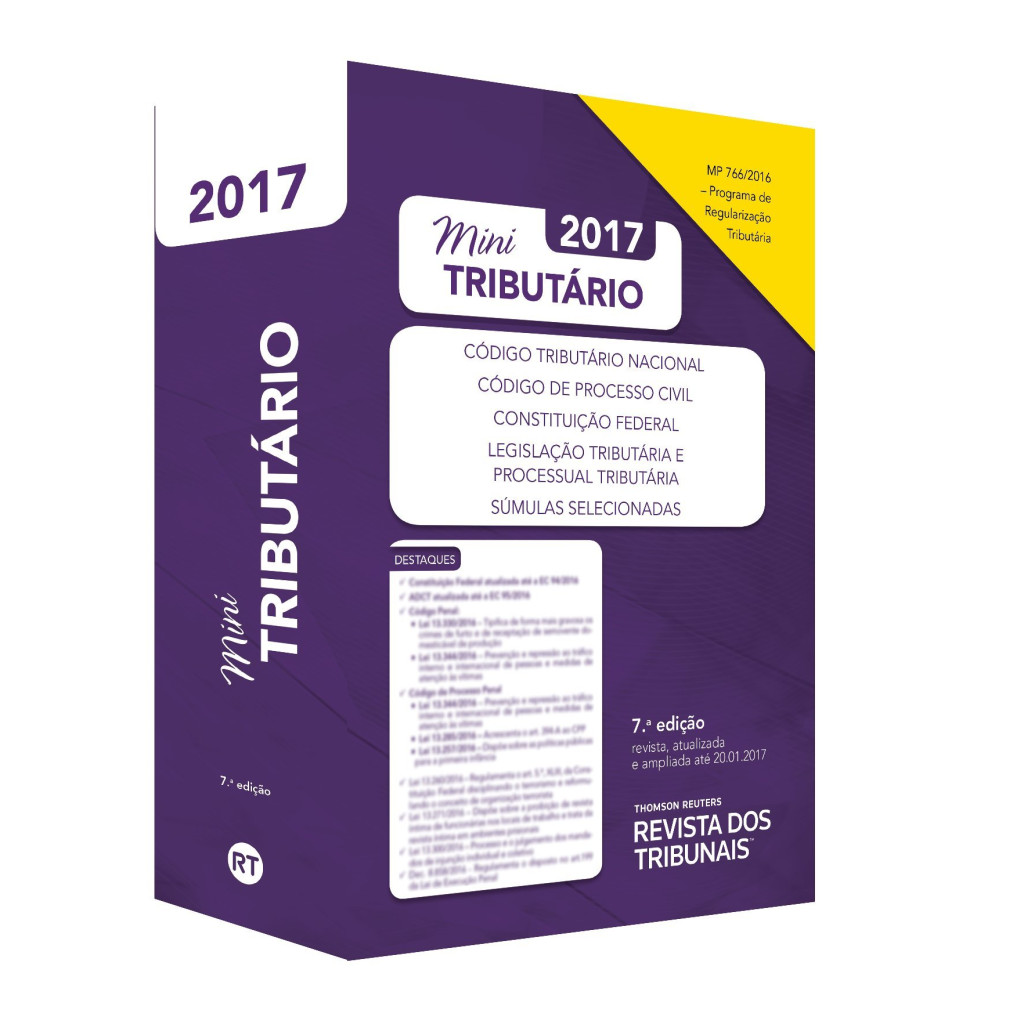 Rt Mini Código 2017: Código Tributário Nacional, Código de Processo Civil, Contituição Federal