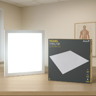 Painel Led Plafon 18w 6500k Bivolt Embutir Quadrado Branco Cod: ALUT000501 Alut By Avant em Oferta na Shopee