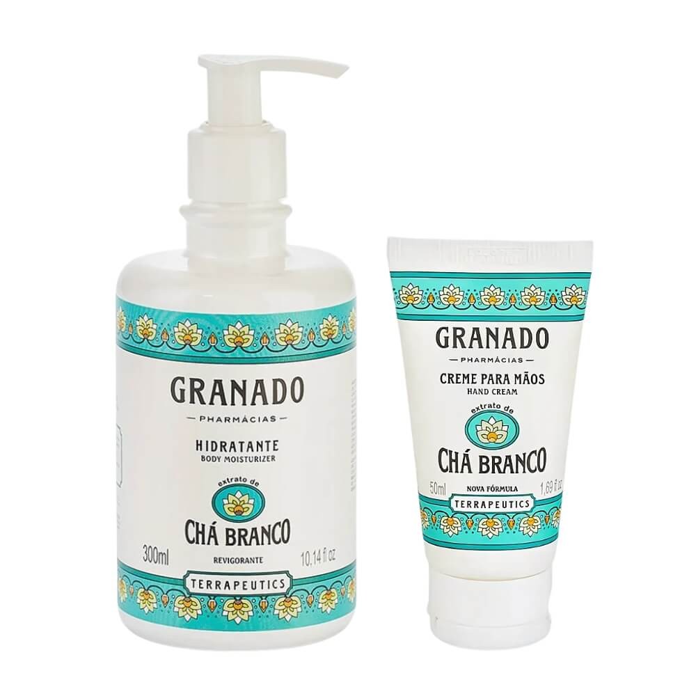 Kit Hidratante + Creme Mãos Granado Terrapeutics Chá Branco