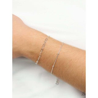 Kit pulseira veneziana com bolinhas + pulseira coração prata 925 + BRINDE em Oferta na Shopee