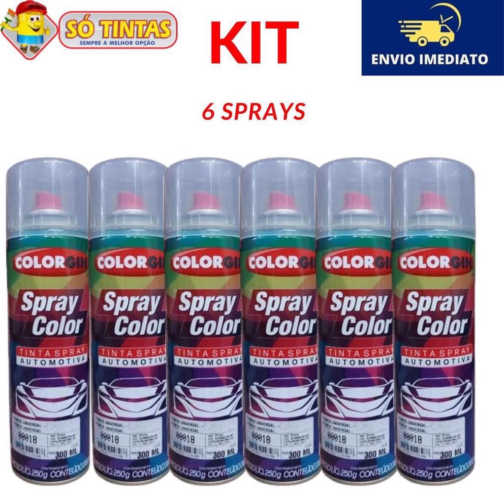 Kit com 6 Spray Primer Universal Colorgin 300ml Ótimo Poder de Enchimento - Uso Automotivo em Oferta na Shopee