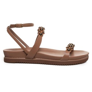 Sandália Via Marte Papete Detalhes Metal Feminina em Oferta na Shopee