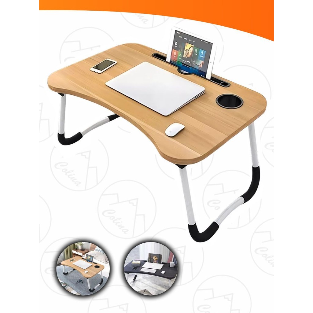 Mesa Suporte Dobravel Para Notbook Tablet  Celular com Suporte para Copo Nano Shop