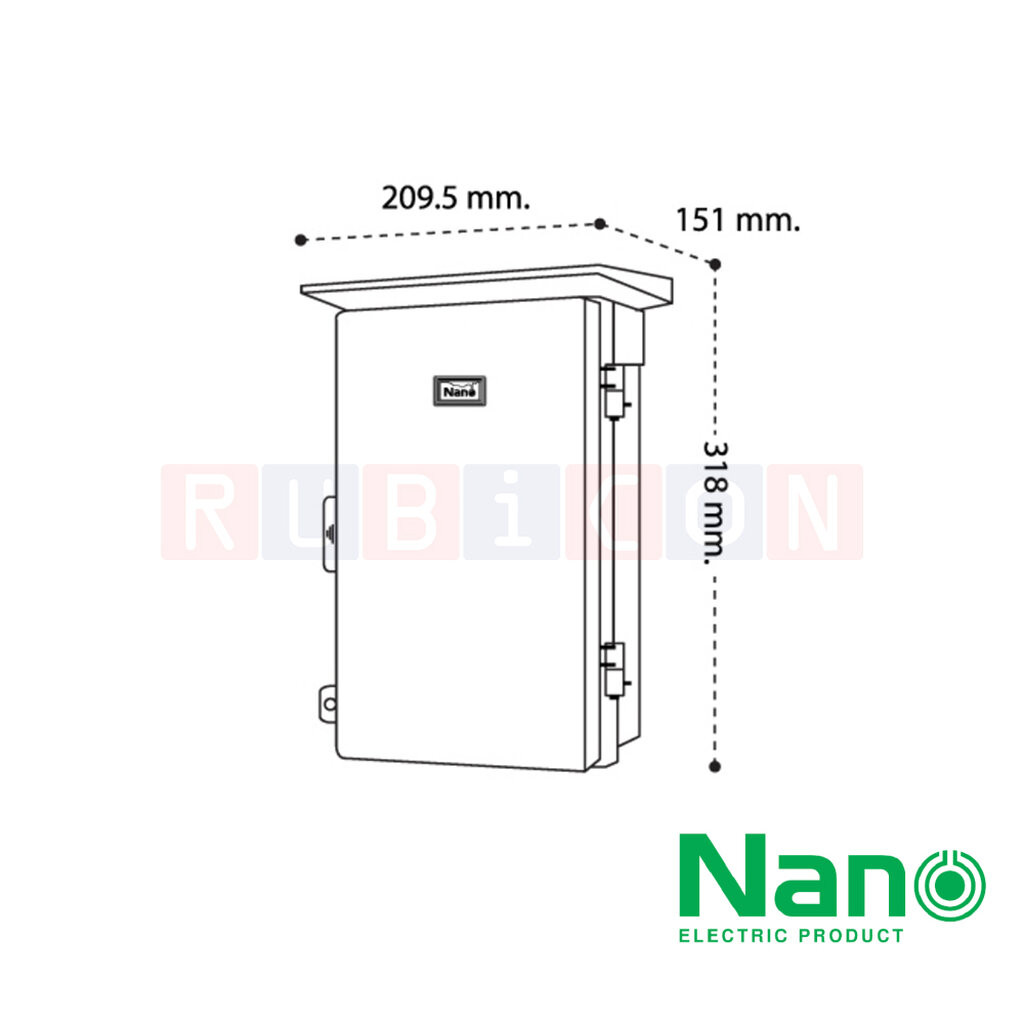 รูปสินค้า ตู้พลาสติกกันน้ำ หลังคาฝาทึบ ขนาด 8x12.5x6 นิ้ว สีขาว