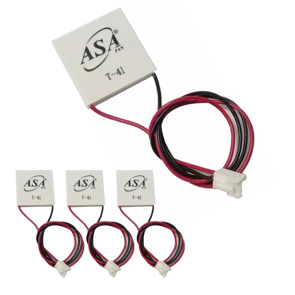 Kit 4 Pastilha Termoelétrica Peltier T41 Placa 40x40mm Asafan Refrigeração