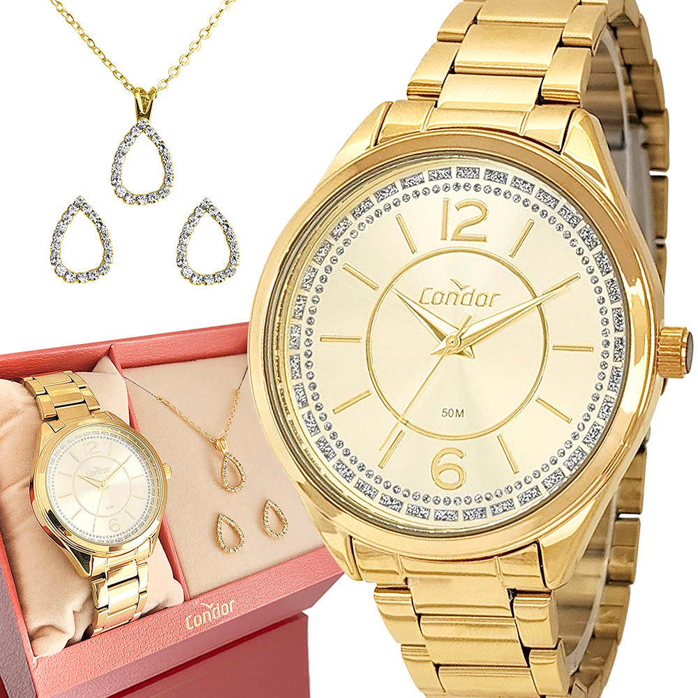 Relógio Feminino Condor Original Dourado Garantia de 1 Ano em Oferta na Shopee