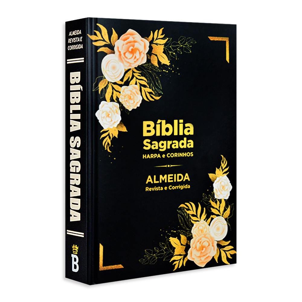 Bíblia Sagrada Tamanho Grande Com Harpa Palavras de Jesus em vermelho Capa Dura Flores Rosé em Oferta na Shopee