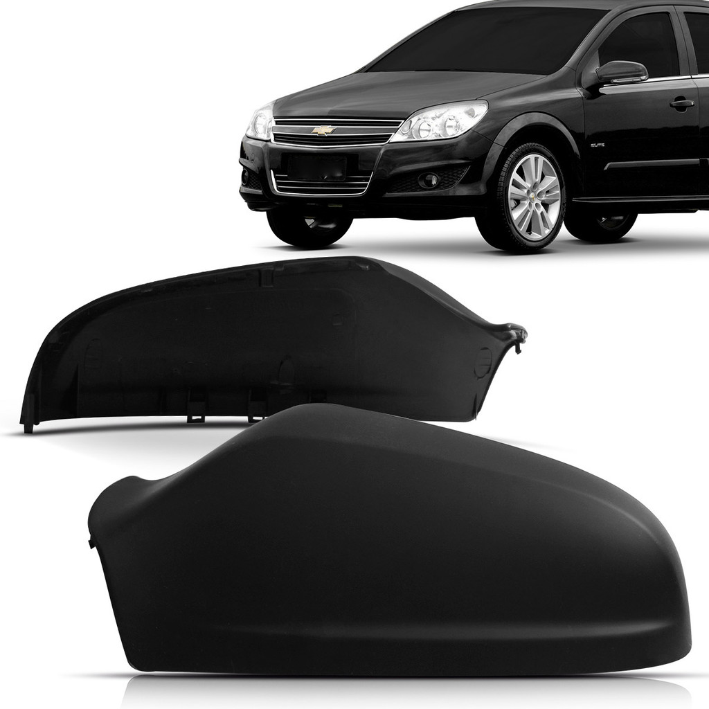 Capa Retrovisor Vectra 2006 2007 2008 2009 2010 2011 Preta Com Seta