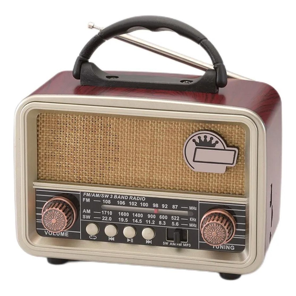 Rádio Vintage Retro Clássico Am Fm Bateria Bluetooth Usb