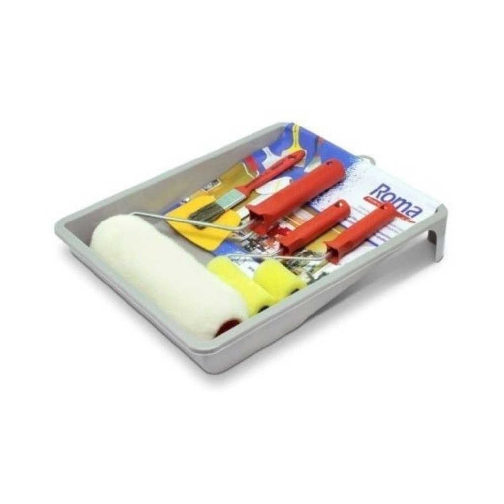 Jogo Bandeja Rolo Pintura 7 Acessorios - Roma em Oferta na Shopee